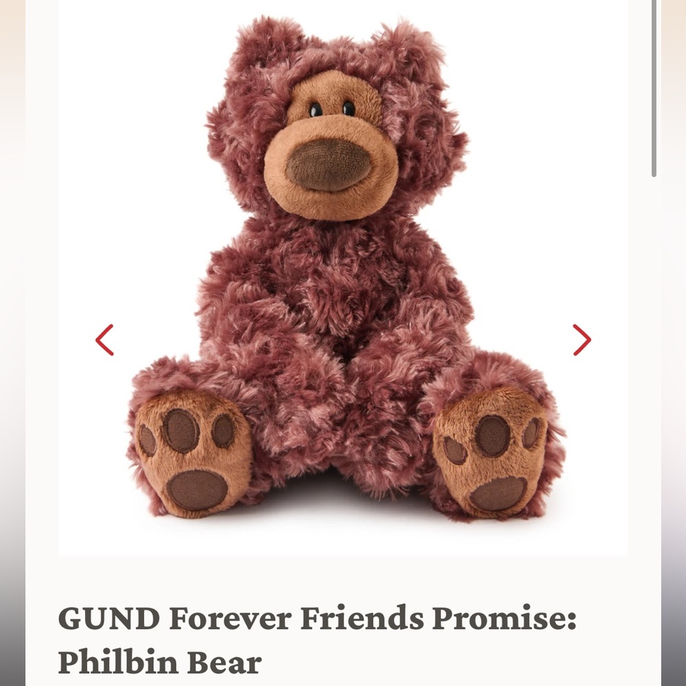 GUND forever friends Plush Bear with Tan Muzzle and Paw Pads